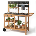 OLAKIDS Mud Kitchen for Kids Outdoor, Wooden Toddler Play Kitchen