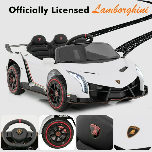 OLAKIDS 2 Seater Kids Ride on Car 12V 4WD Licensed Lamborghini Veneno
