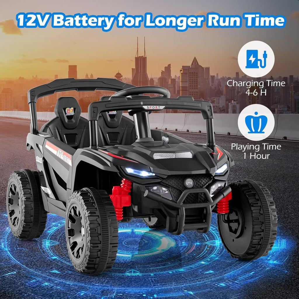 OLAKIDS 12V Ride on Car UTV, Electric Off-Road Truck for Toddlers Aged 3+ Years