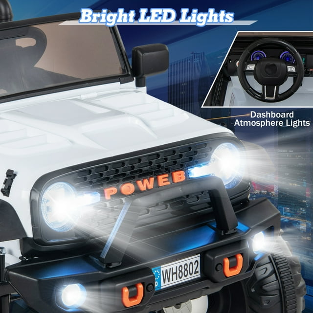 OLAKIDS 24V 2 Seater Ride on Truck 2WD/4WD Battery Powered for 3+ Boys and Girls