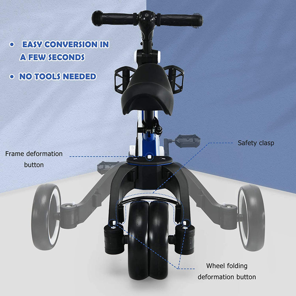 Kids 3 Wheels Tricycles  Wheels with Detachable Pedal OLAKIDS