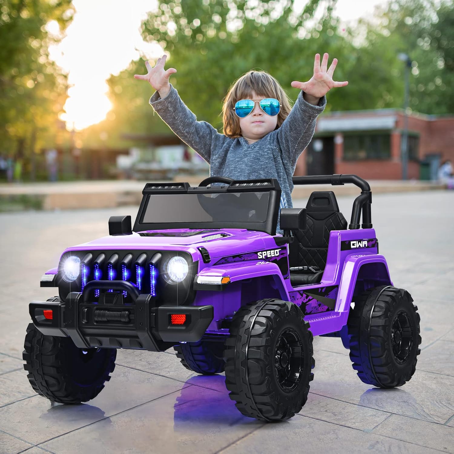 OLAKIDS Kids Ride on Truck 12V Electric Vehicle with Remote Control