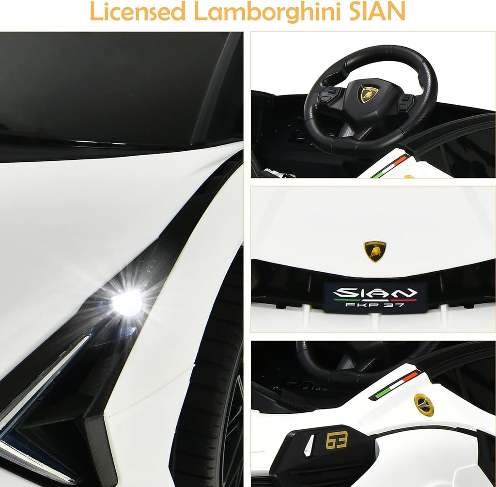 OLAKIDS Licensed Lamborghini SIAN 12V Kids Ride on Car, Toddler Electric Vehicle