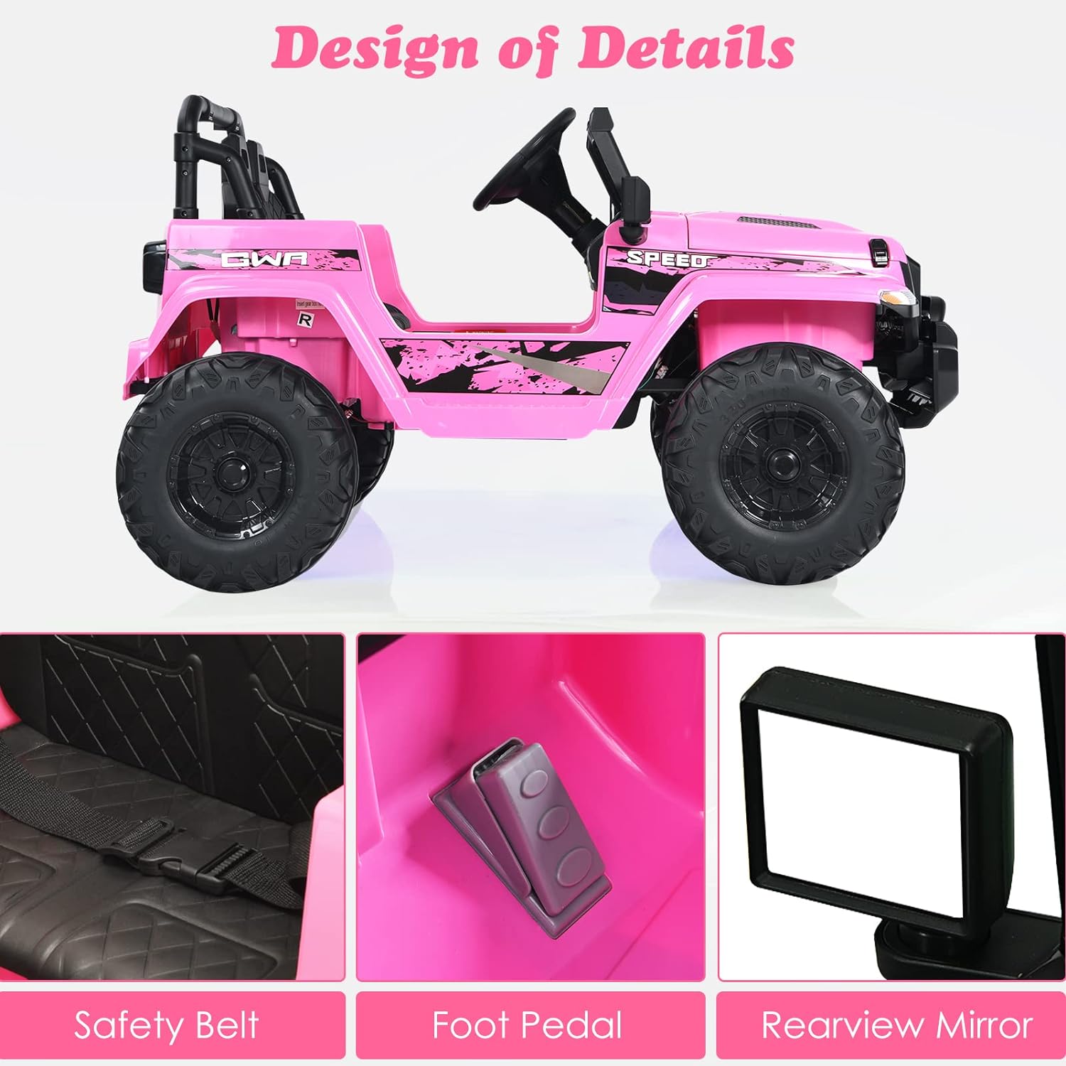 OLAKIDS Kids Ride on Truck 12V Electric Vehicle with Remote Control