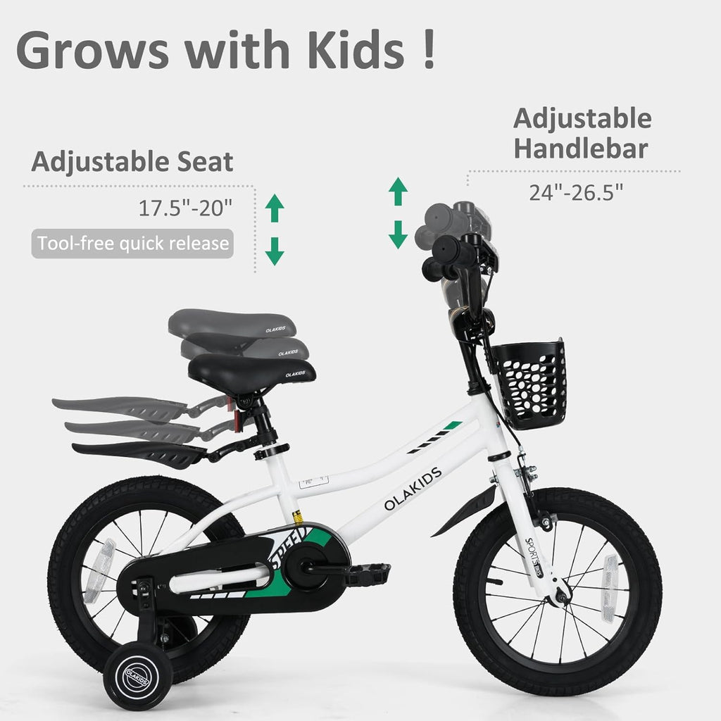 Olakids Kids Bike, 12 14 16 18 Inch Toddlers Bike for Boys Girls 3-8 Years Old