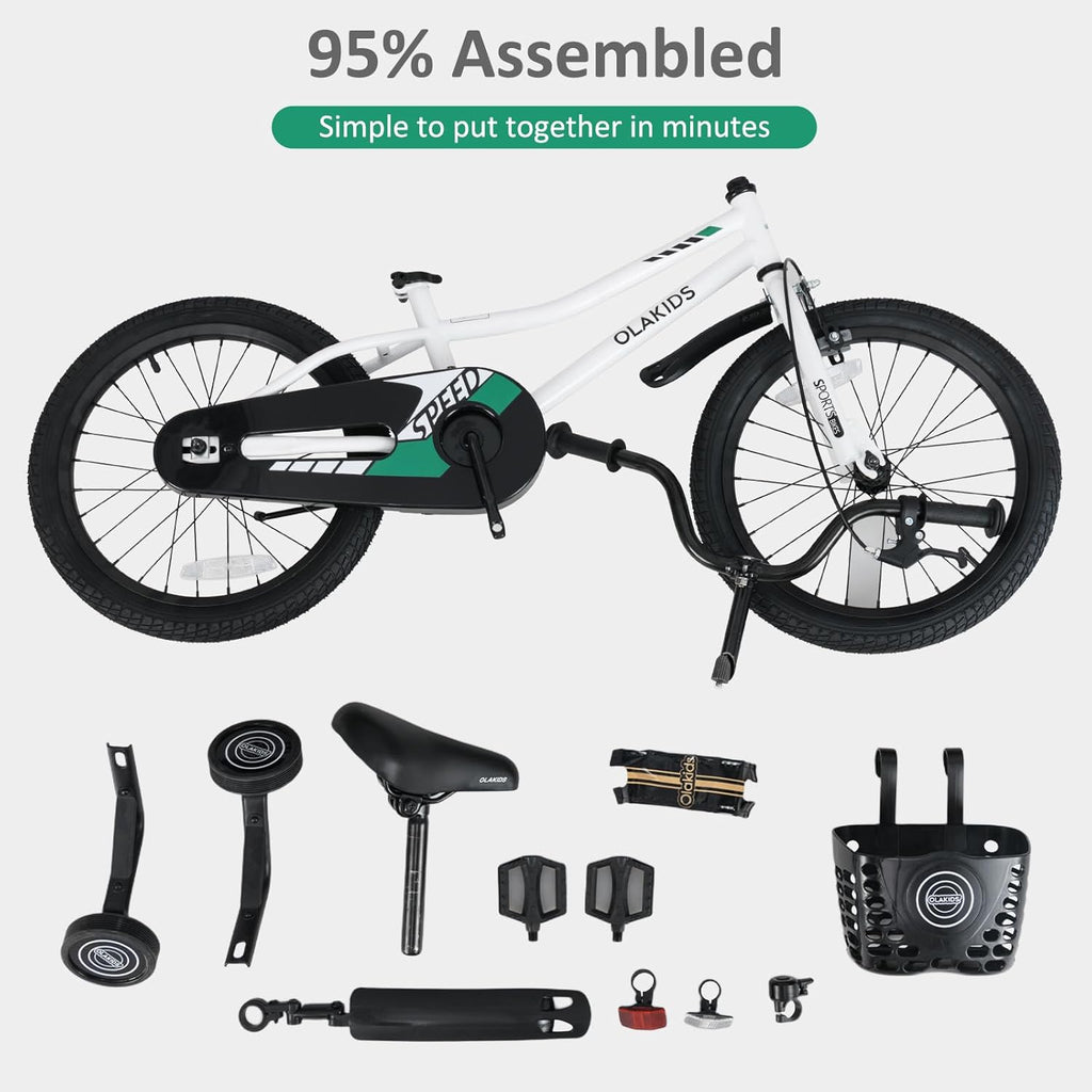 Olakids Kids Bike, 12 14 16 18 Inch Toddlers Bike for Boys Girls 3-8 Years Old
