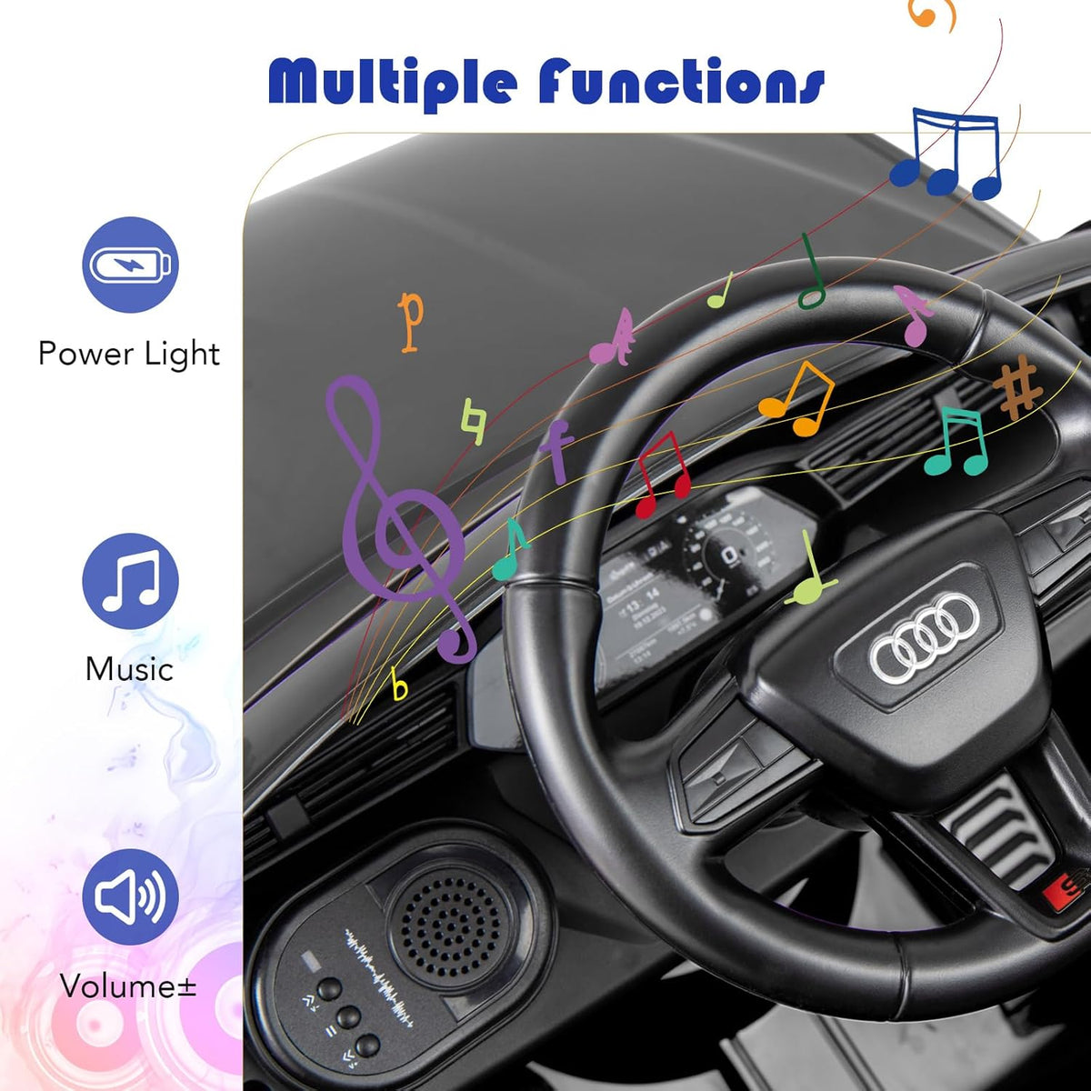 OLAKIDS Licensed 12V Audi SQ8 Ride on Car Kids Electric Vehicle with Remote Control