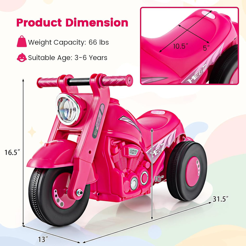 OLAKIDS Ride on Push Car, Foot-to-Floor Sliding Car for Toddlers Kids Motorcycle for Boys Girls Aged 3-5 Years