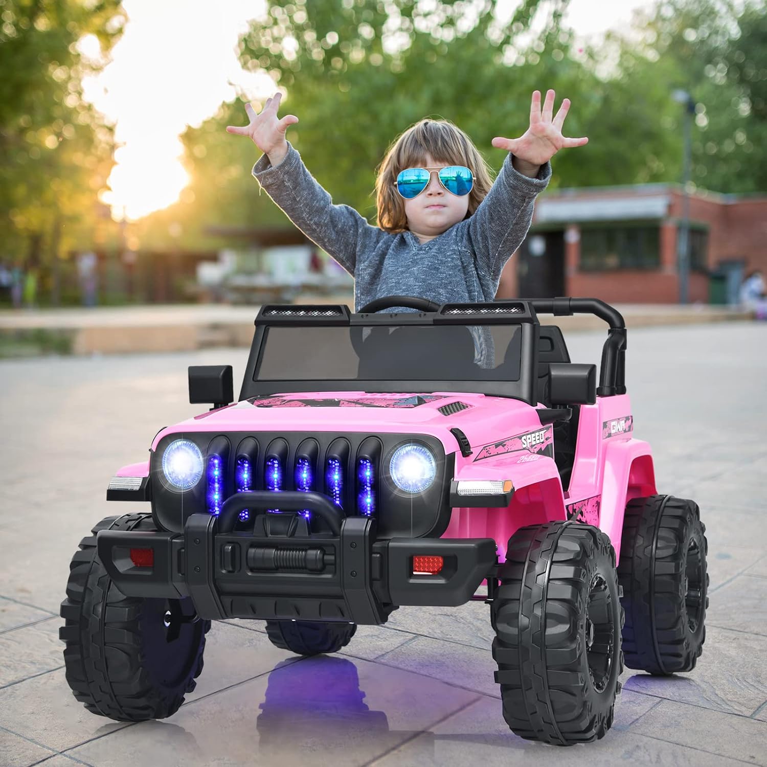 OLAKIDS Kids Ride on Truck 12V Electric Vehicle with Remote Control