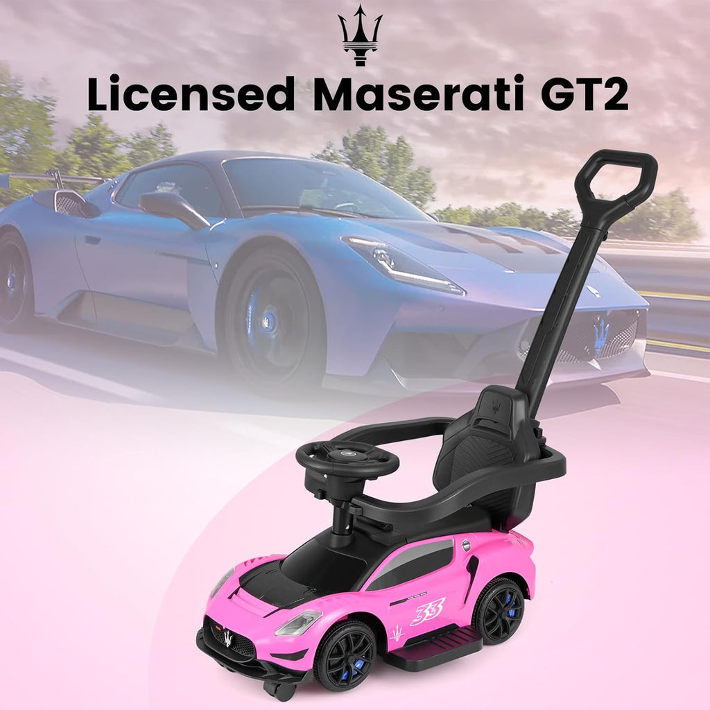 OLAKIDS Push Car for Toddlers, Licensed Maserati 3 in 1 Baby Ride on Sliding with Parent Control Handle