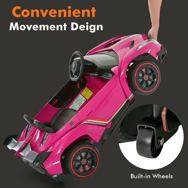 OLAKIDS 2 Seater Kids Ride on Car 12V 4WD Licensed Lamborghini Veneno