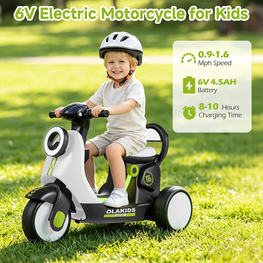 OLAKIDS 6V Electric Motorcycle for Kids