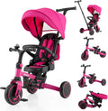 OLAKIDS 9-in-1 Foldable Toddler Tricycle Converts to Balance Bike for 1-6 Years