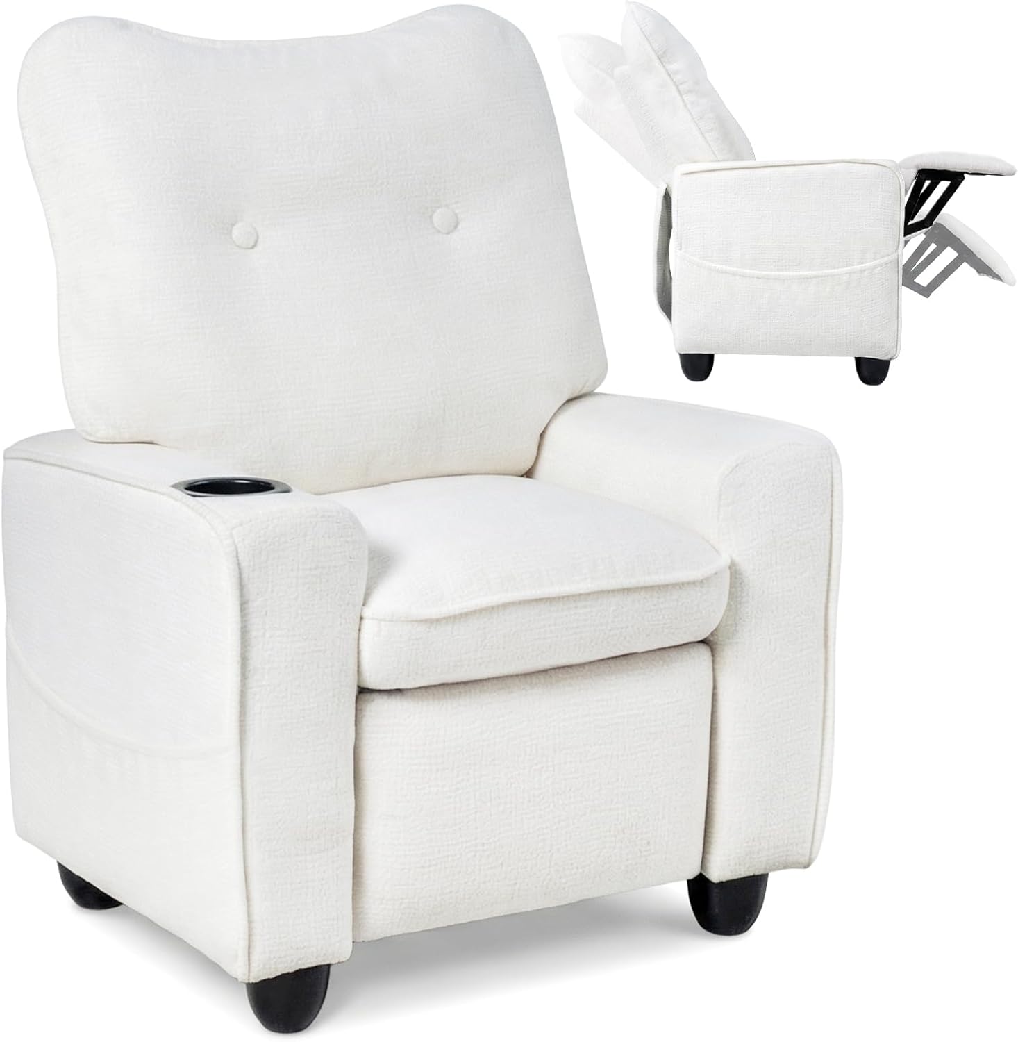 OLAKIDS Kids Recliner, Toddler Lounge Chair with Adjustable Backrest Footrest
