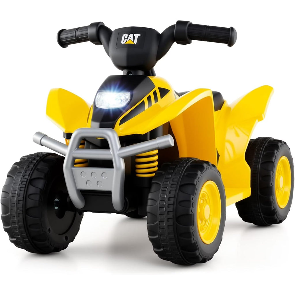 Licensed Caterpillar OLAKIDS 6V Kids ATV 4 Wheeler with LED Headlight and Horn for Toddlers 1.5-3