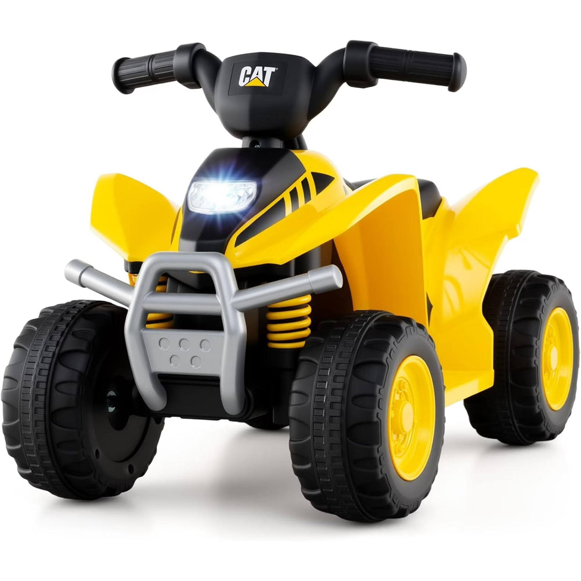Licensed Caterpillar OLAKIDS 6V Kids ATV 4 Wheeler with LED Headlight and Horn for Toddlers 1.5-3