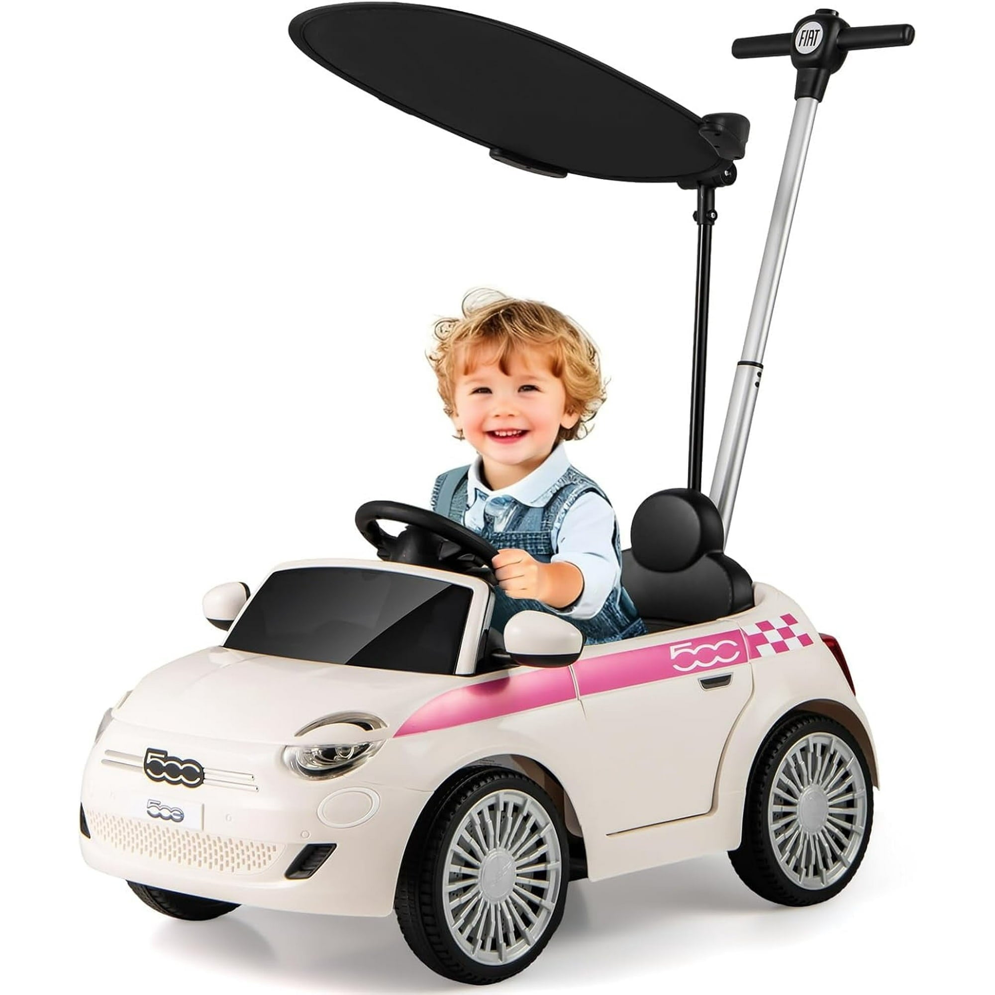 OLAKIDS Licensed Fiat 500 Ride on Push Car for Kids Toddlers 18 Month+