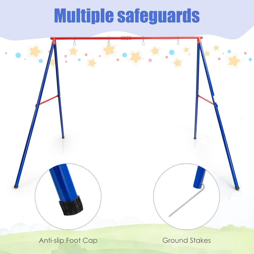 OLAKIDS Swing Stand, 550 lbs Heavy Duty Metal Swing Frame, Extra Large A-Frame Swing Stand for Kids and Adult