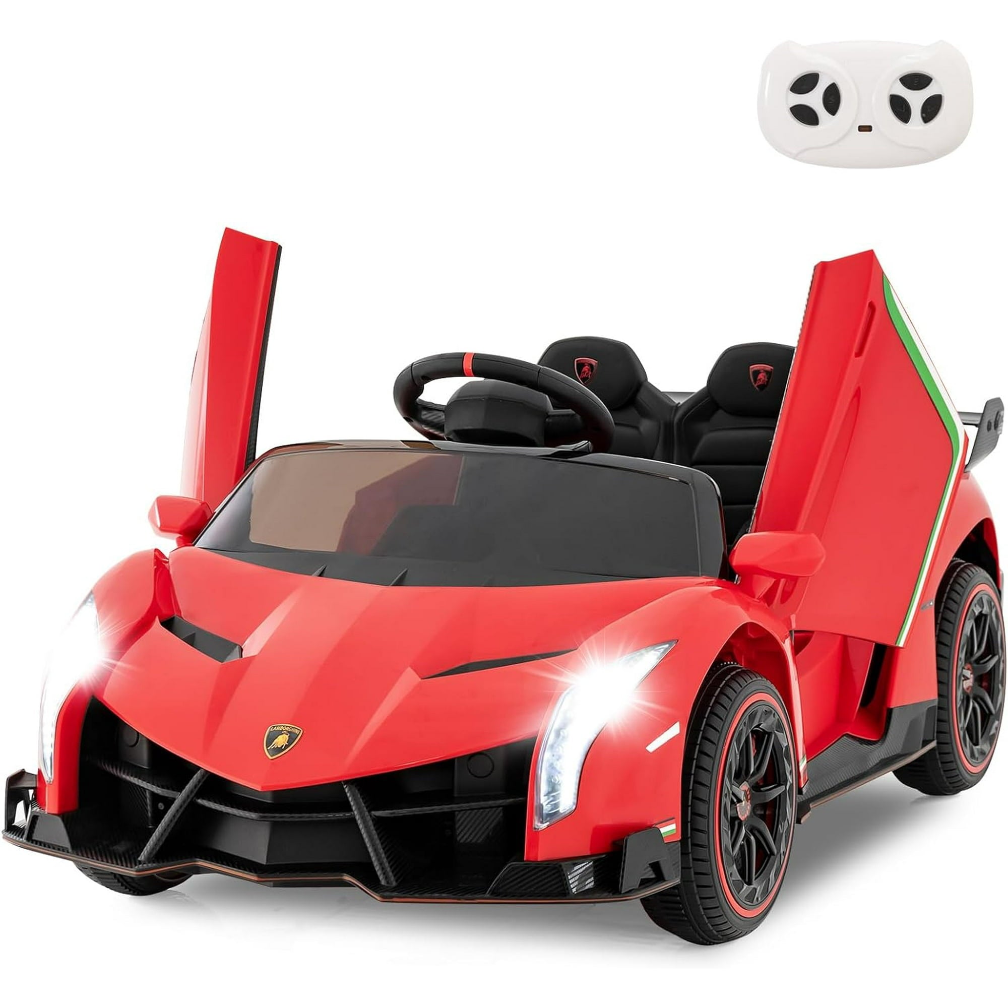 OLAKIDS 2 Seater Kids Ride on Car 12V 4WD Licensed Lamborghini Veneno