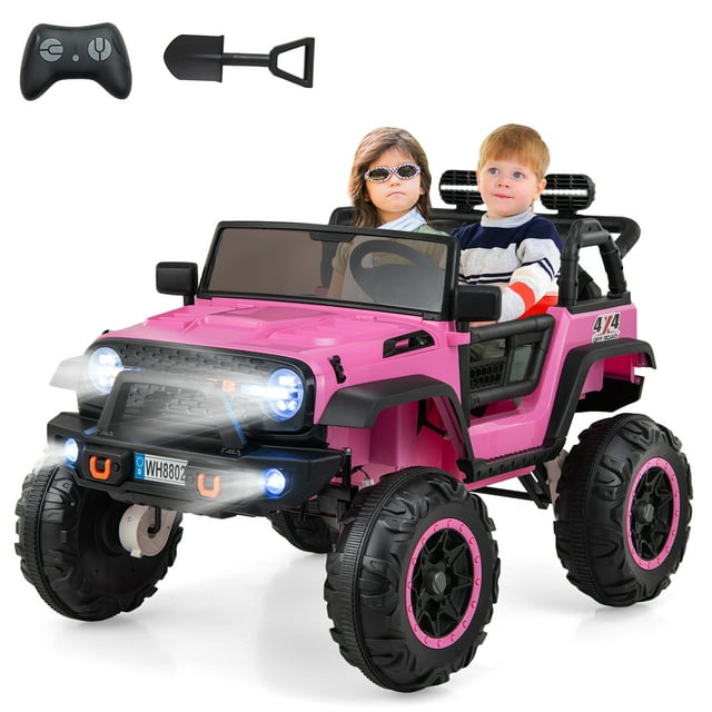 OLAKIDS 24V 2 Seater Ride on Truck 2WD/4WD Battery Powered for 3+ Boys and Girls