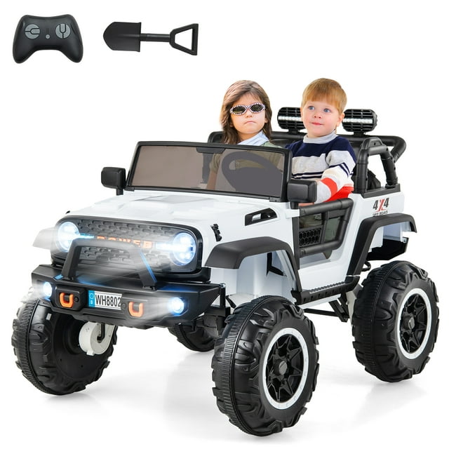 OLAKIDS 24V 2 Seater Ride on Truck 2WD/4WD Battery Powered for 3+ Boys and Girls