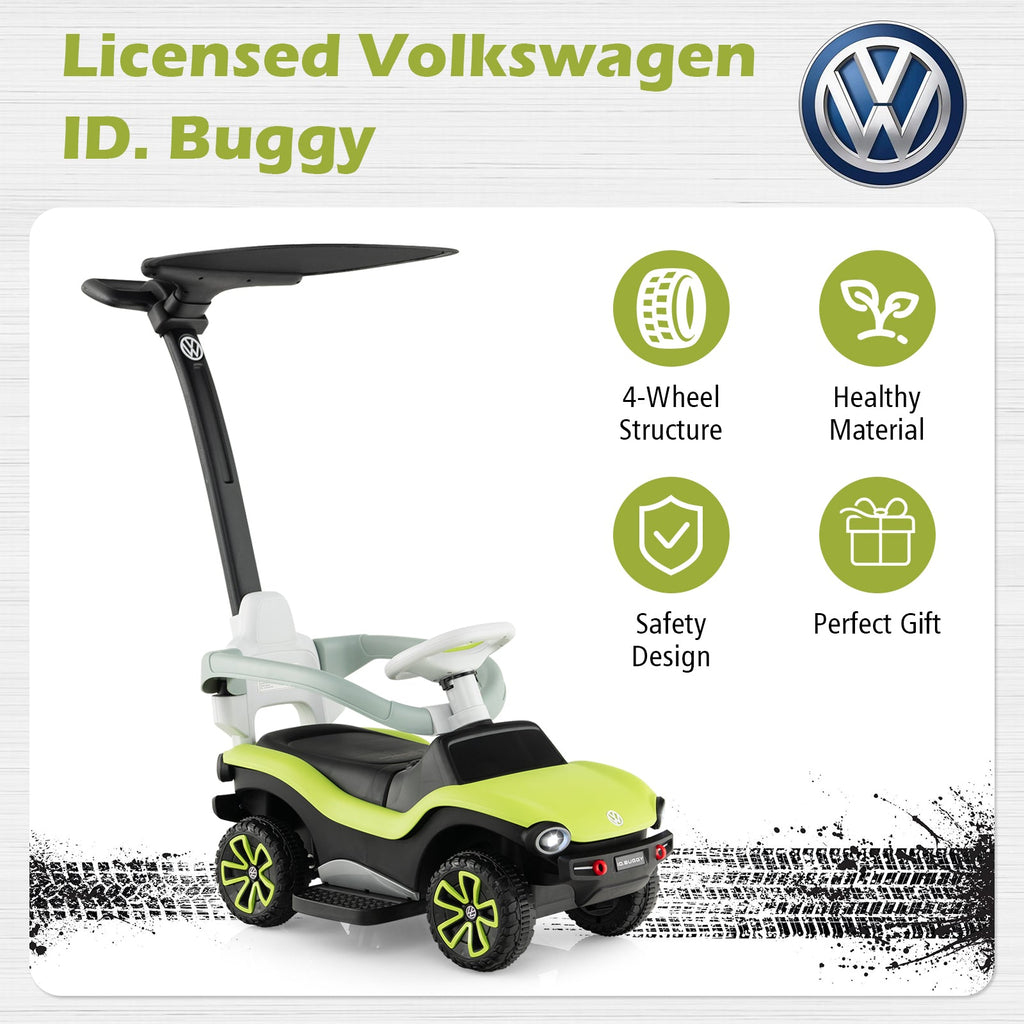 OLAKIDS 3 in 1 Ride on Push Car, Licensed Volkswagen ID. Buggy Sliding Toy