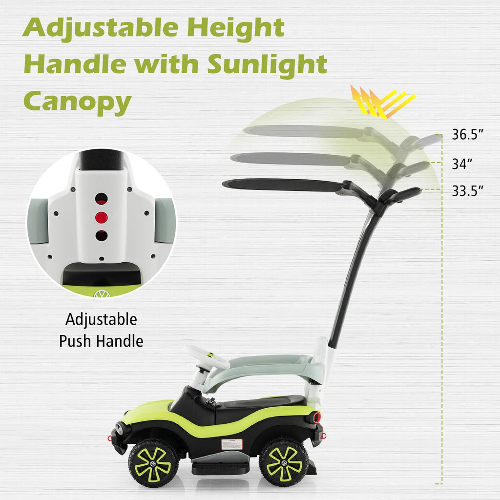 OLAKIDS 3 in 1 Ride on Push Car, Licensed Volkswagen ID. Buggy Sliding Toy
