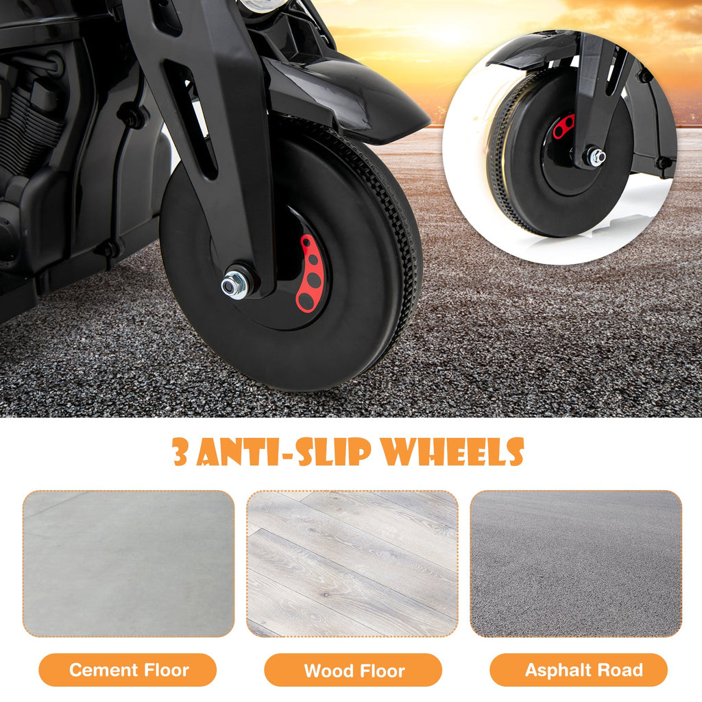 OLAKIDS 6V Kids Motorcycle Ride On with Automatic Bubble Function for Toddlers 3+