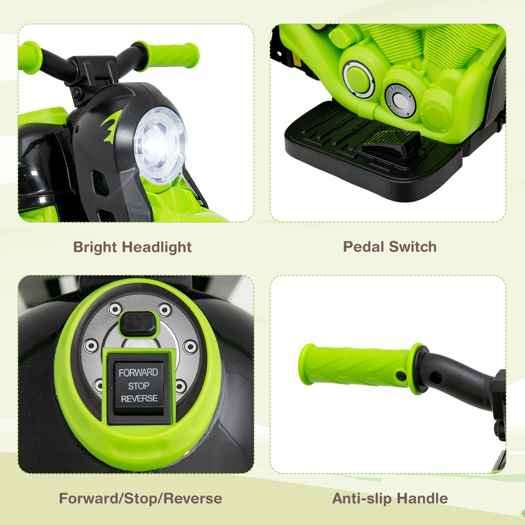 OLAKIDS 6V Kids Motorcycle Ride On with Automatic Bubble Function for Toddlers 3+