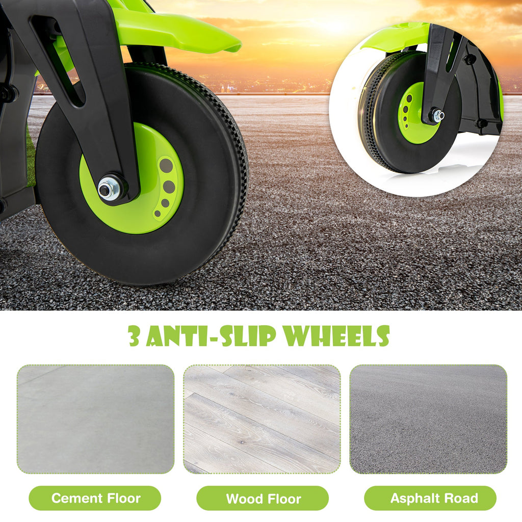 OLAKIDS 6V Kids Motorcycle Ride On with Automatic Bubble Function for Toddlers 3+