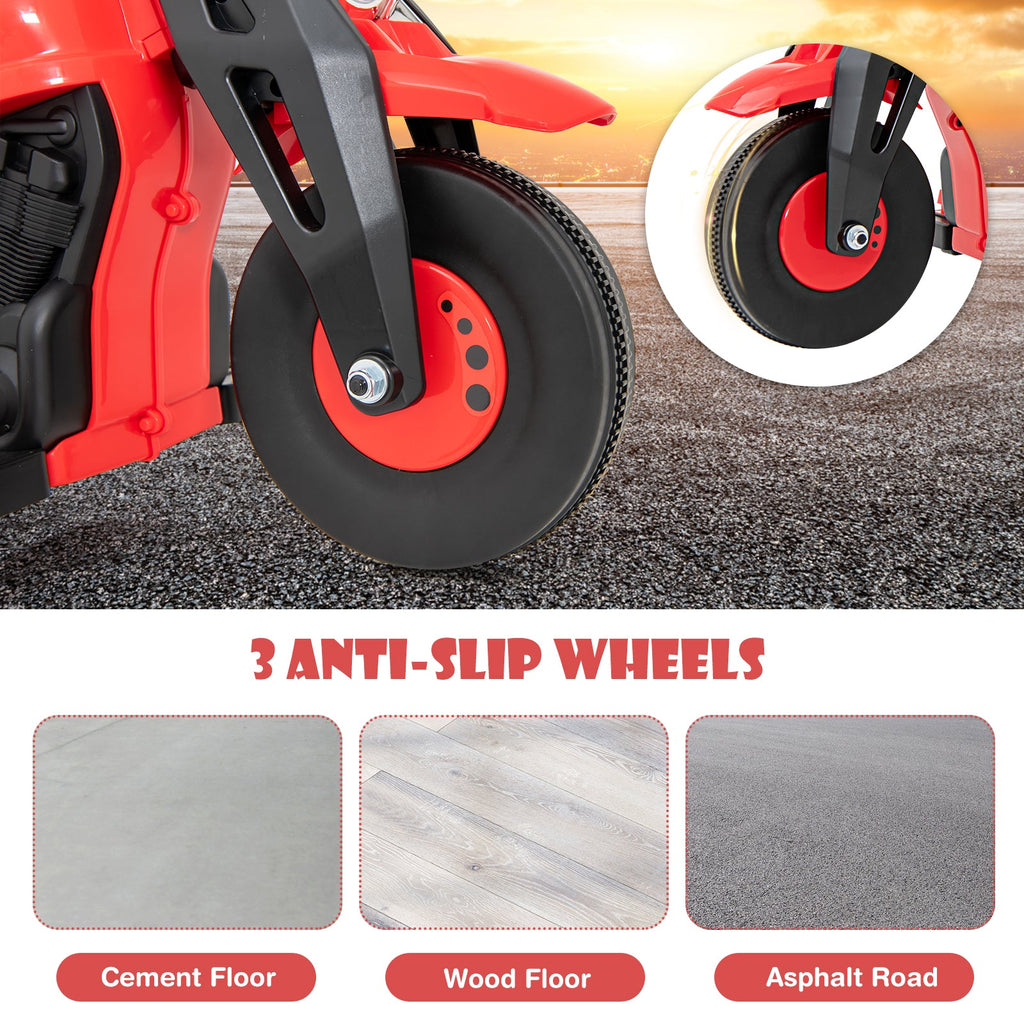OLAKIDS 6V Kids Motorcycle Ride On with Automatic Bubble Function for Toddlers 3+