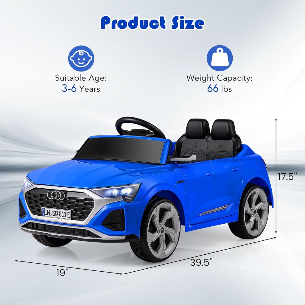 OLAKIDS Licensed 12V Audi SQ8 Ride on Car Kids Electric Vehicle with Remote Control