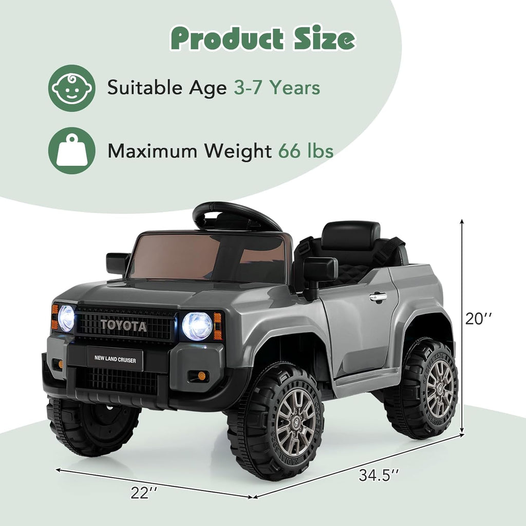OLAKIDS Licensed Toyota LC250 Ride on Car 12V Kids Electric Vehicle with Remote Control