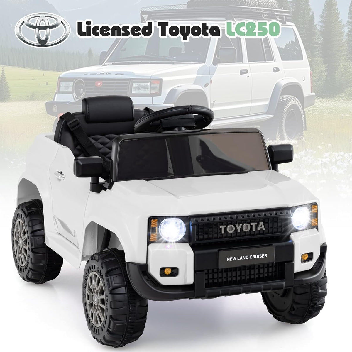 OLAKIDS Licensed Toyota LC250 Ride on Car 12V Kids Electric Vehicle with Remote Control