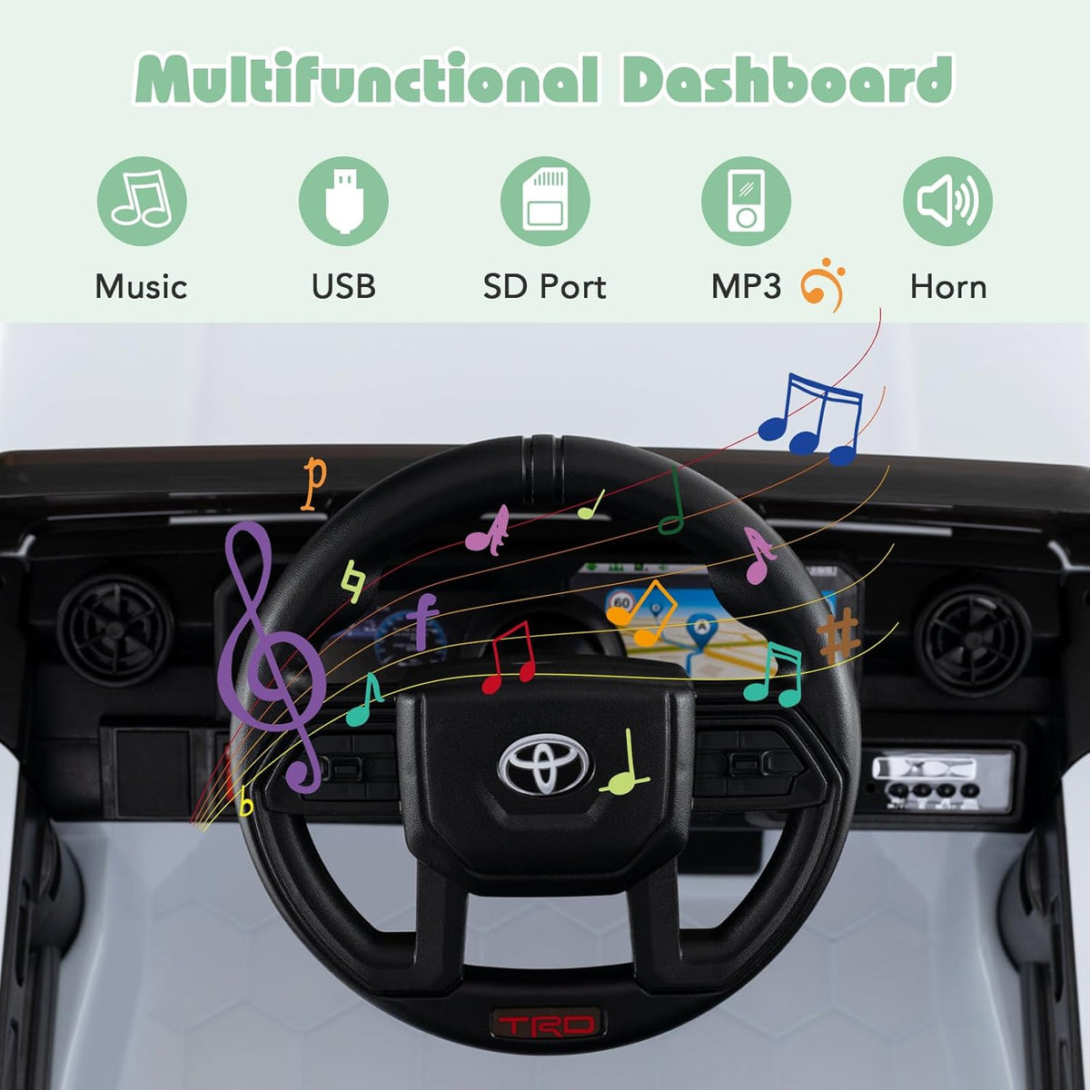 OLAKIDS Licensed Toyota LC250 Ride on Car 12V Kids Electric Vehicle with Remote Control