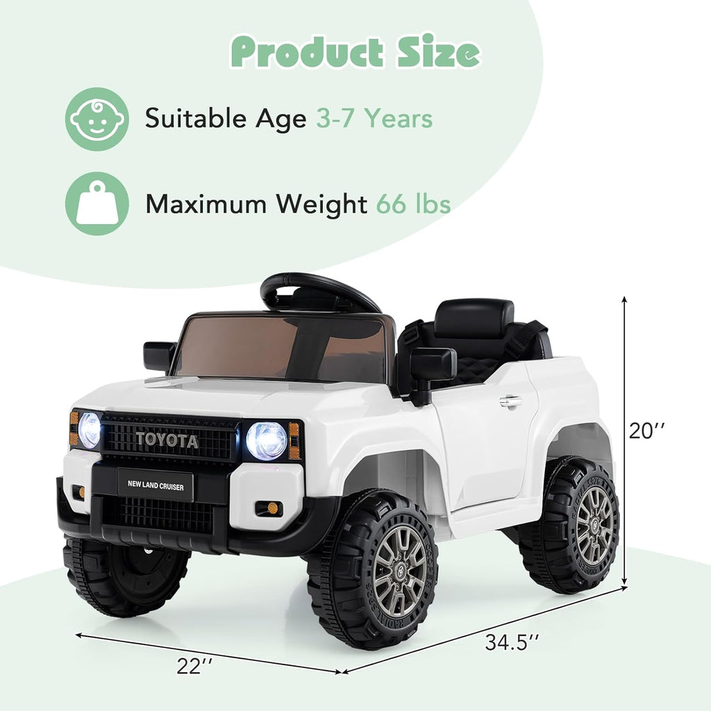OLAKIDS Licensed Toyota LC250 Ride on Car 12V Kids Electric Vehicle with Remote Control