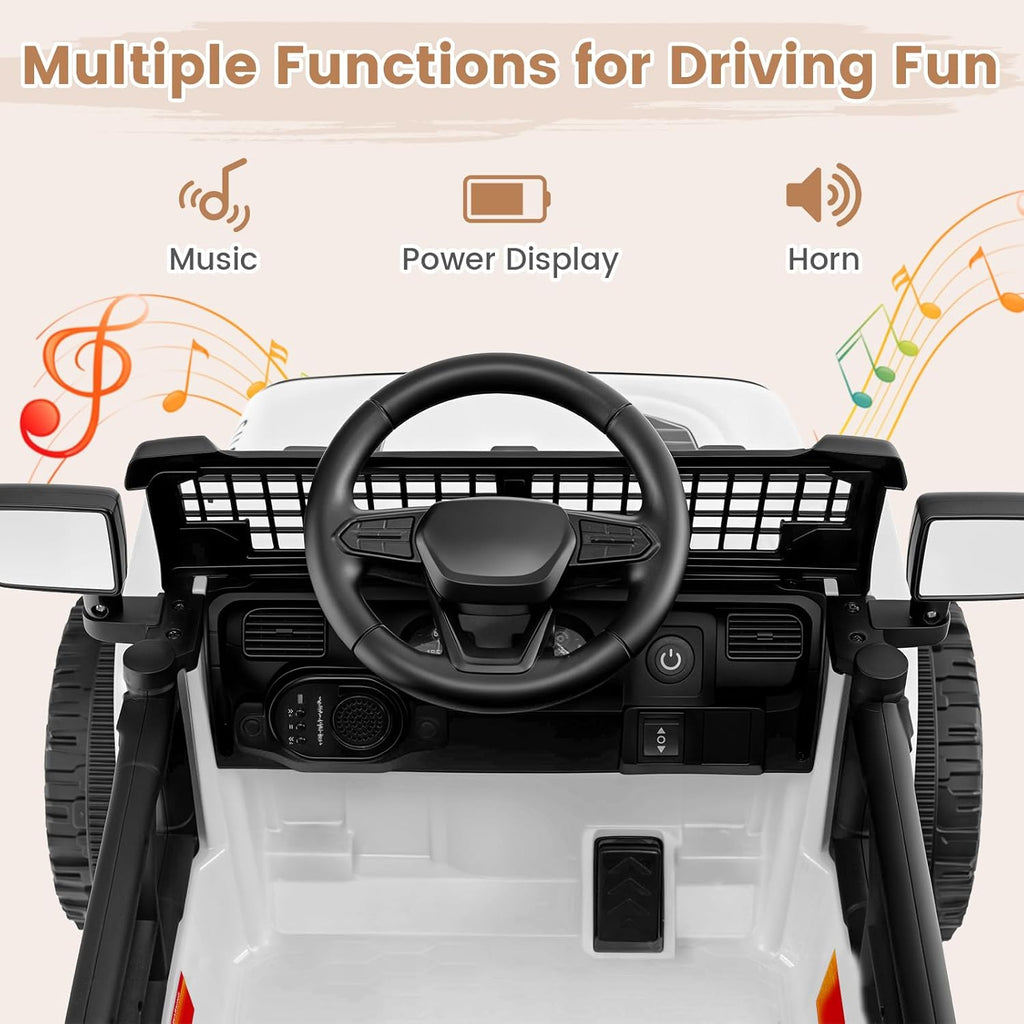 OLAKIDS 12V Ride On Truck, Battery Powered Electric Vehicle for Kids with Remote Control Ride on Toy for 3+ Boys Girls