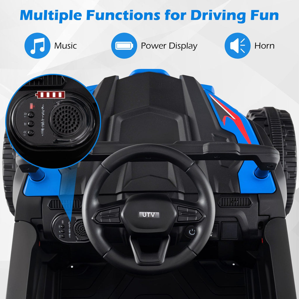 OLAKIDS 12V Ride on Car UTV, Electric Off-Road Truck for Toddlers Aged 3+ Years