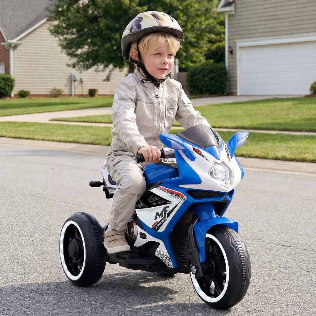 OLAKIDS 6V 3-Wheel Kids Motorcycle with Lights & Music for Toddlers 3+