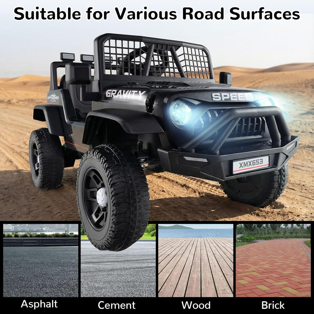 OLAKIDS 24V Ride on Car with Remote Control, Bluetooth Soft Start for Kids Aged 3+