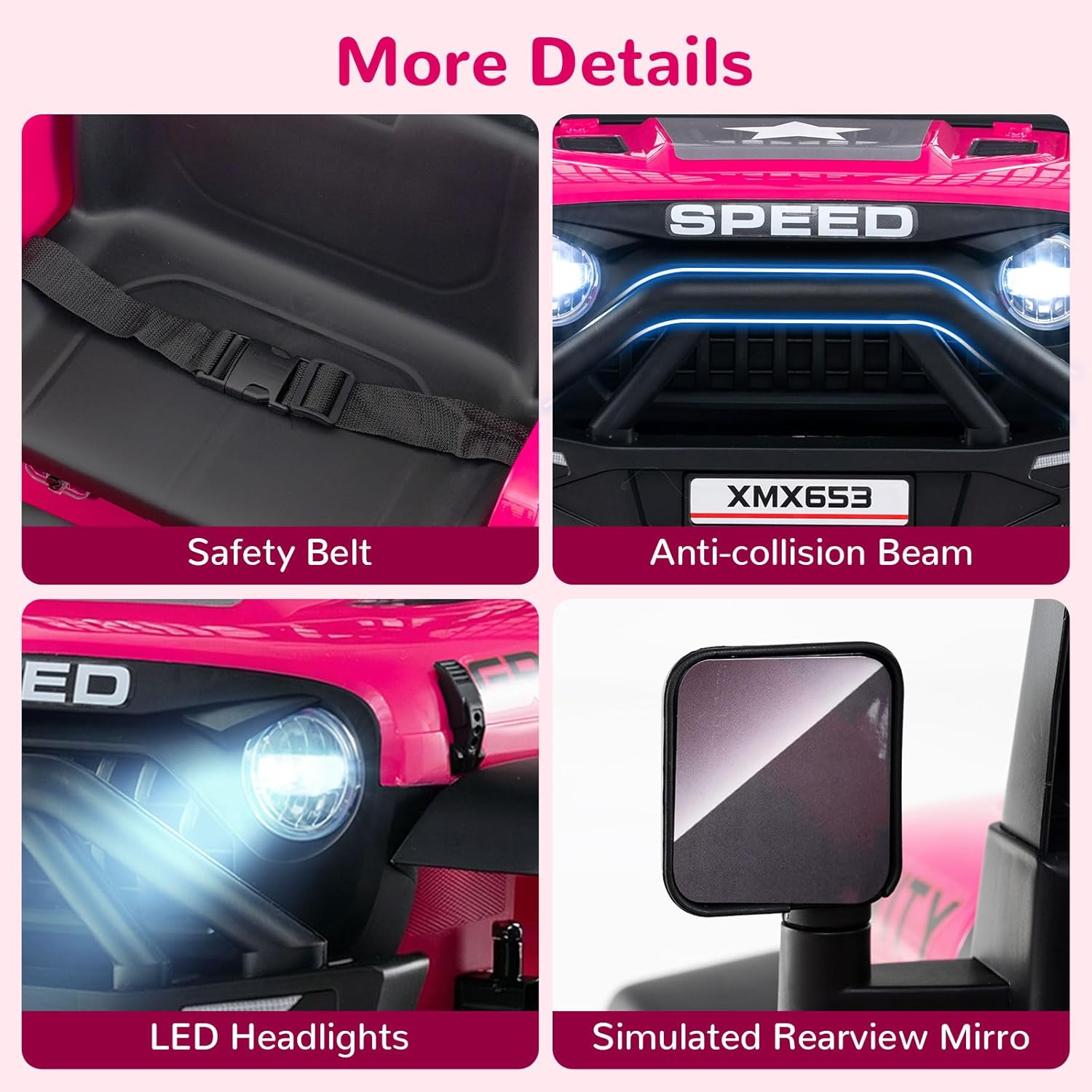 OLAKIDS 24V Ride on Car with Remote Control, Bluetooth Soft Start for Kids Aged 3+