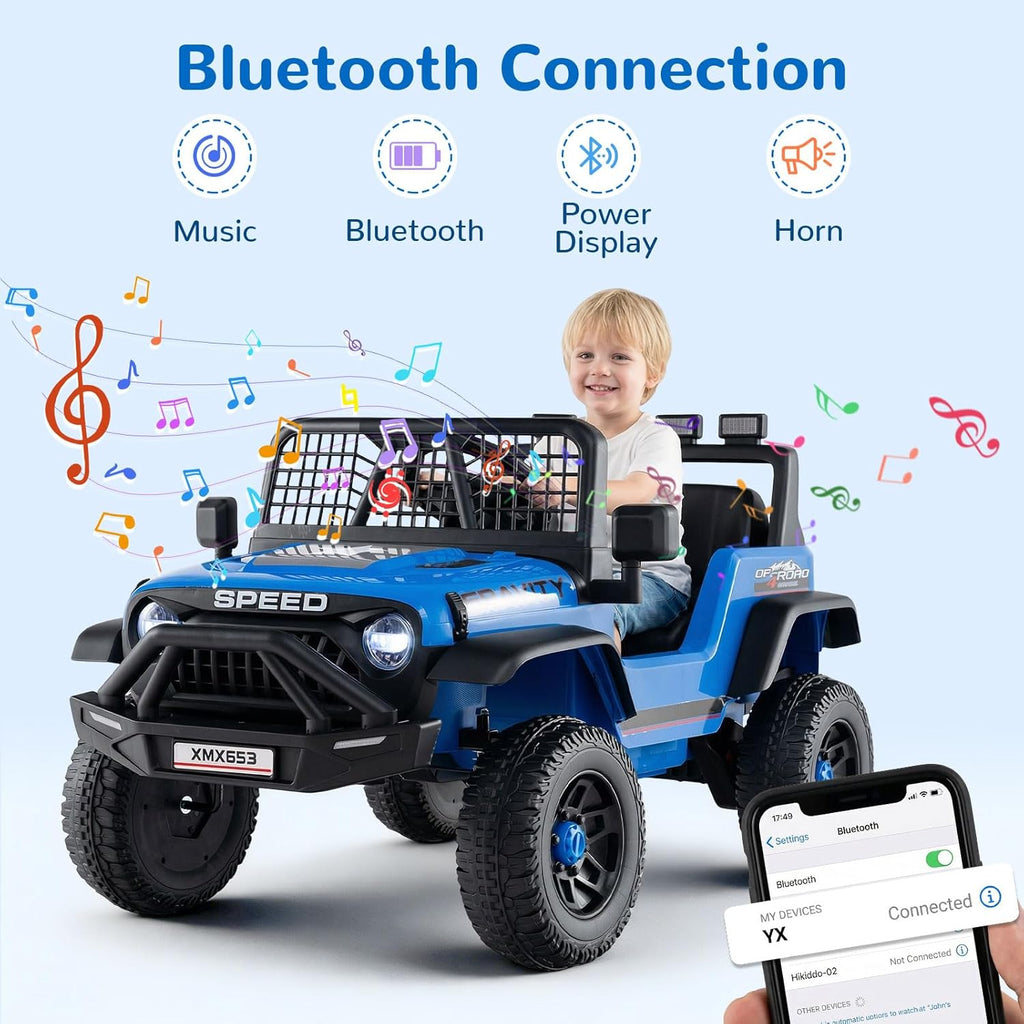 OLAKIDS 24V Ride on Car with Remote Control, Bluetooth Soft Start for Kids Aged 3+
