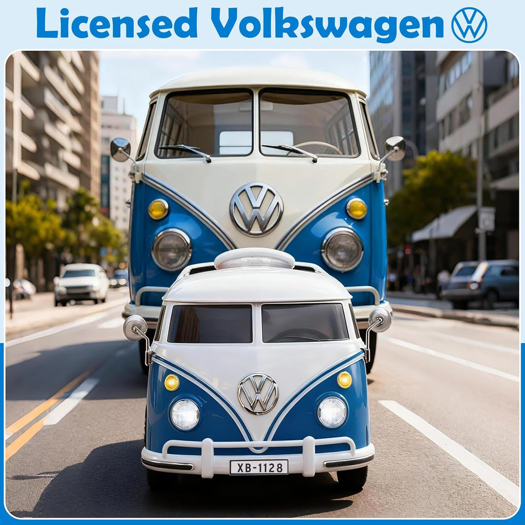 OLAKIDS Licensed Volkswagen Ride on Car 12V Kids Electric Vehicle Bus