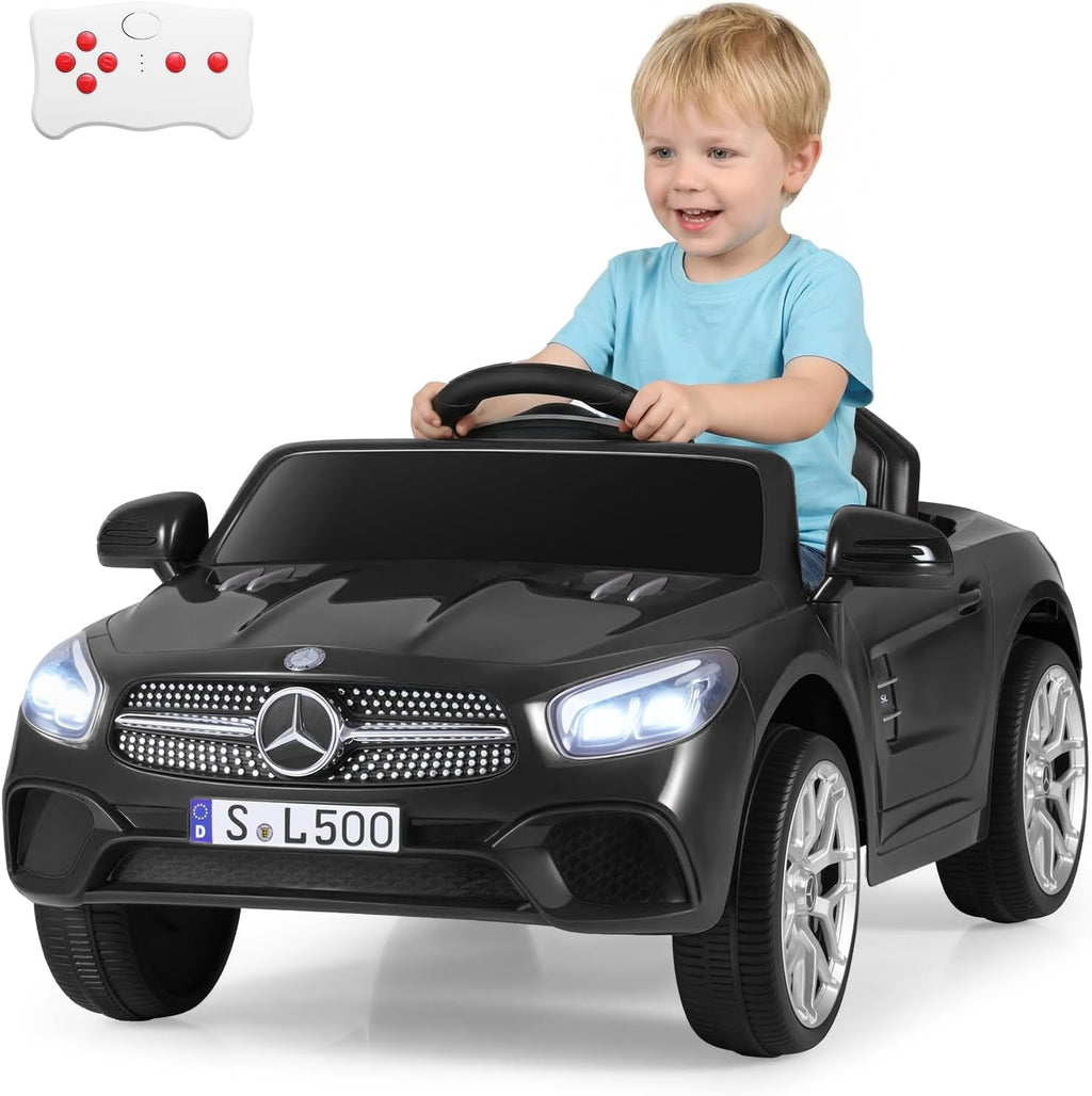 OLAKIDS Licensed Mercedes SL500 12V Kids Ride On Car with Remote Bluetooth and Suspension