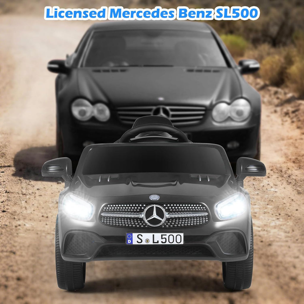 OLAKIDS Licensed Mercedes SL500 12V Kids Ride On Car with Remote Bluetooth and Suspension