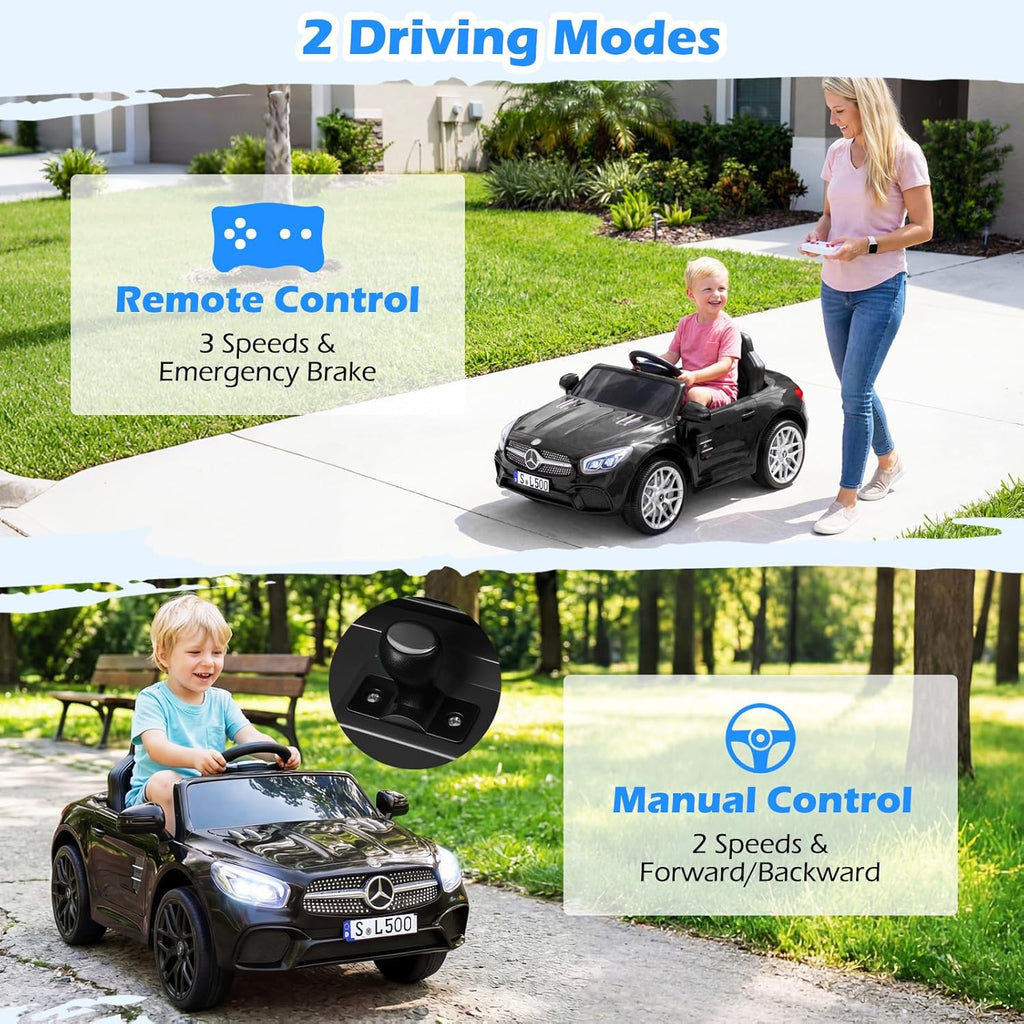 OLAKIDS Licensed Mercedes SL500 12V Kids Ride On Car with Remote Bluetooth and Suspension