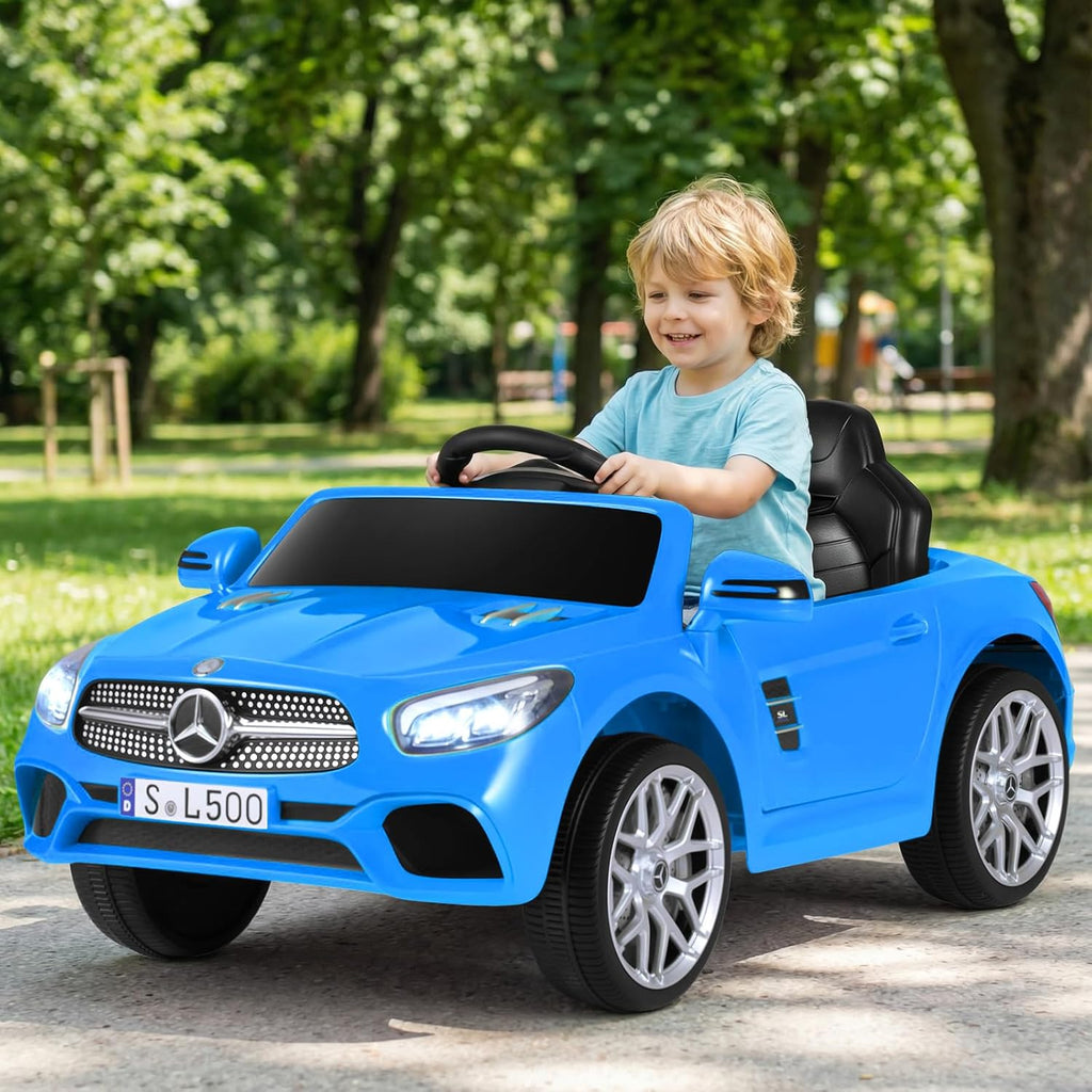 OLAKIDS Licensed Mercedes SL500 12V Kids Ride On Car with Remote Bluetooth and Suspension