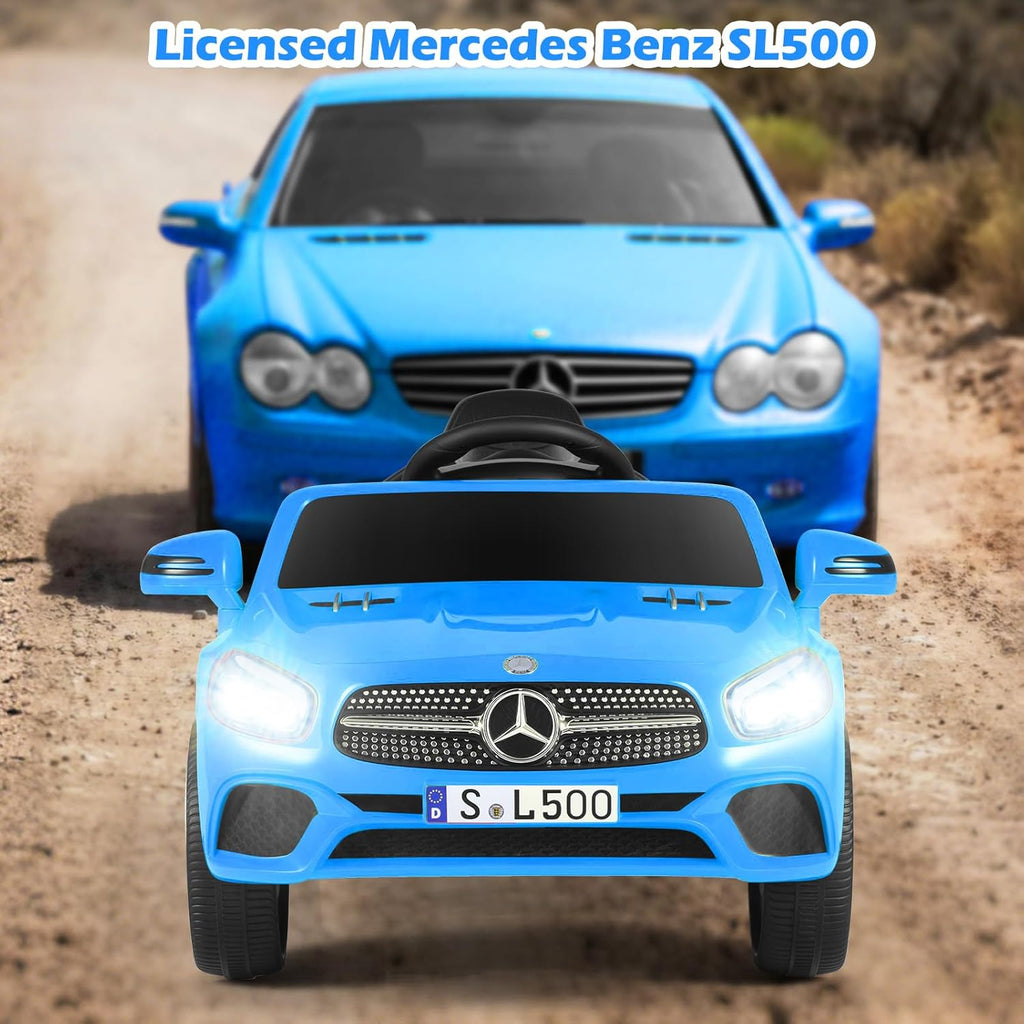 OLAKIDS Licensed Mercedes SL500 12V Kids Ride On Car with Remote Bluetooth and Suspension
