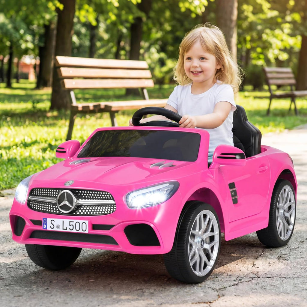 OLAKIDS Licensed Mercedes SL500 12V Kids Ride On Car with Remote Bluetooth and Suspension
