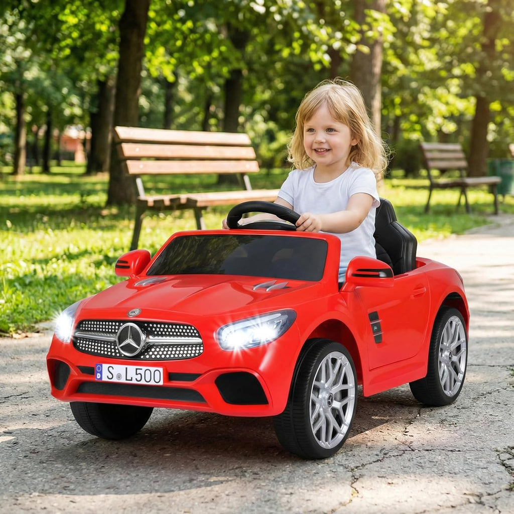 OLAKIDS Licensed Mercedes SL500 12V Kids Ride On Car with Remote Bluetooth and Suspension
